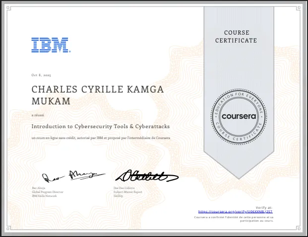Badge officiel Cybersecurity Tools & Cyberattacks